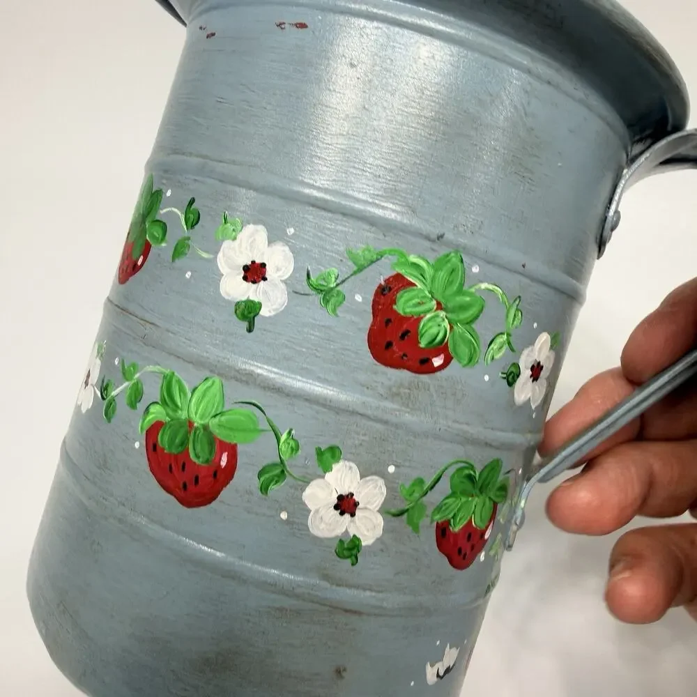 Handmade handpainted blue